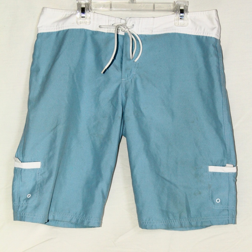 Light-Blue Whalebone Surf Shop Board Shorts